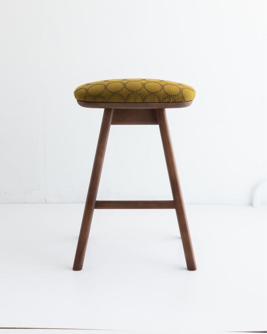 キッチンスツールBR H630＋ミナ ペルホネン　タンバリン　マスタード