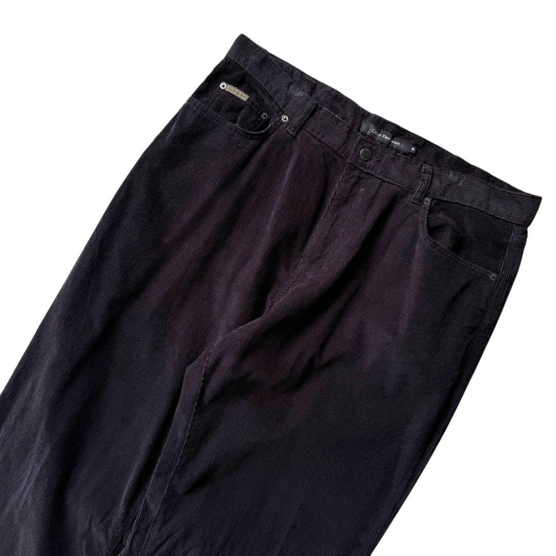 カルバンクラインジーンズ コーデュロイパンツ 黒 ワイドシルエット ビンテージ