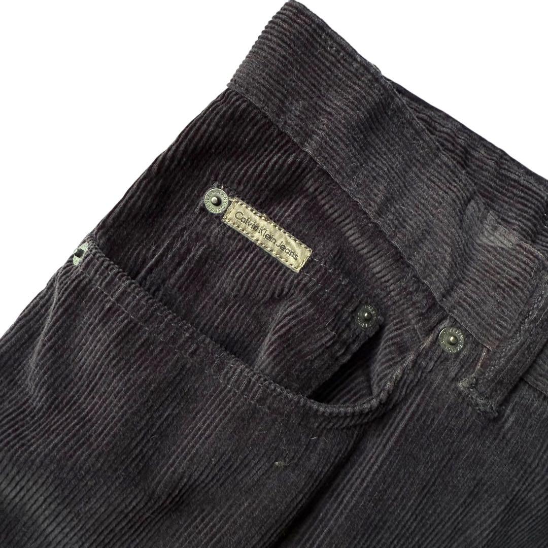 カルバンクラインジーンズ コーデュロイパンツ 黒 ワイドシルエット ビンテージ