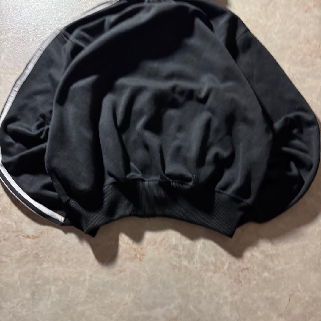 01年製adidasジップアップパーカートラックジャケット短丈スポーツMIX黒