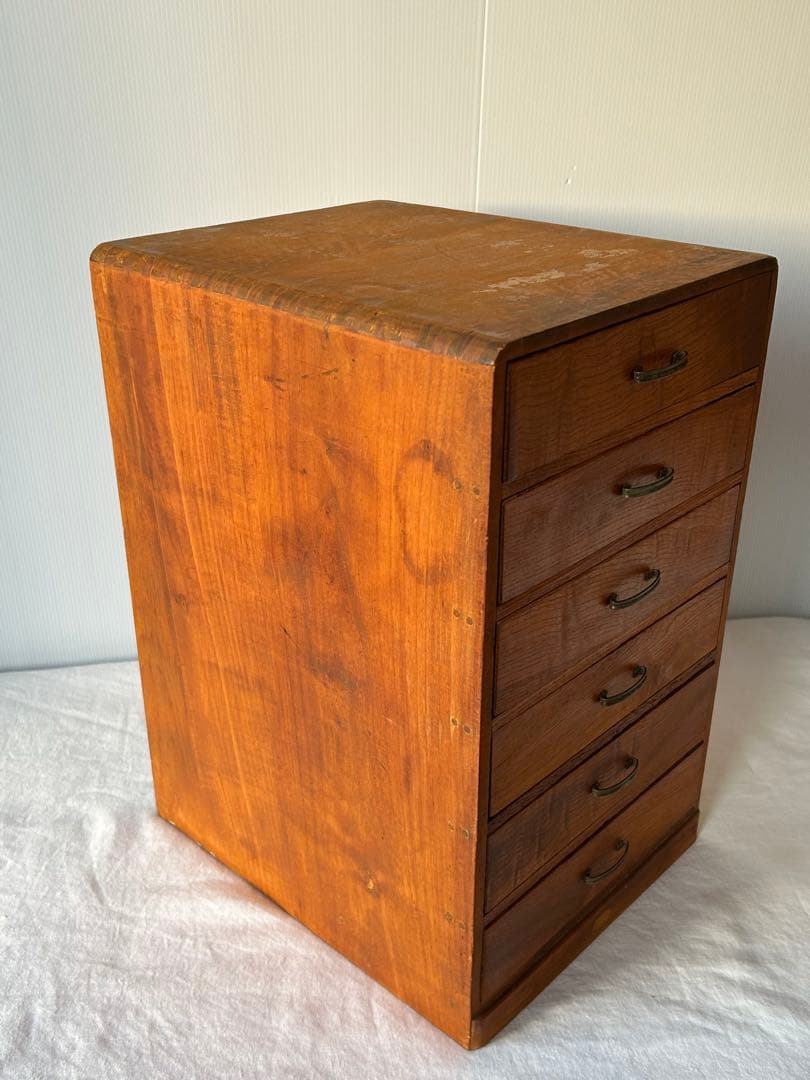 古道具　6杯抽斗　小引き出し　ヴィンテージ　アンティーク　ドロアー　昭和レトロ