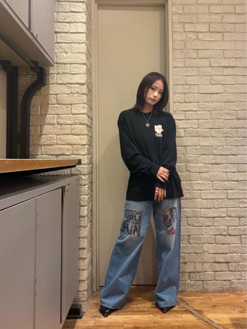 大人気！HYS 長袖Tシャツ【HYS HITCHHIKING CLUB】 黒M