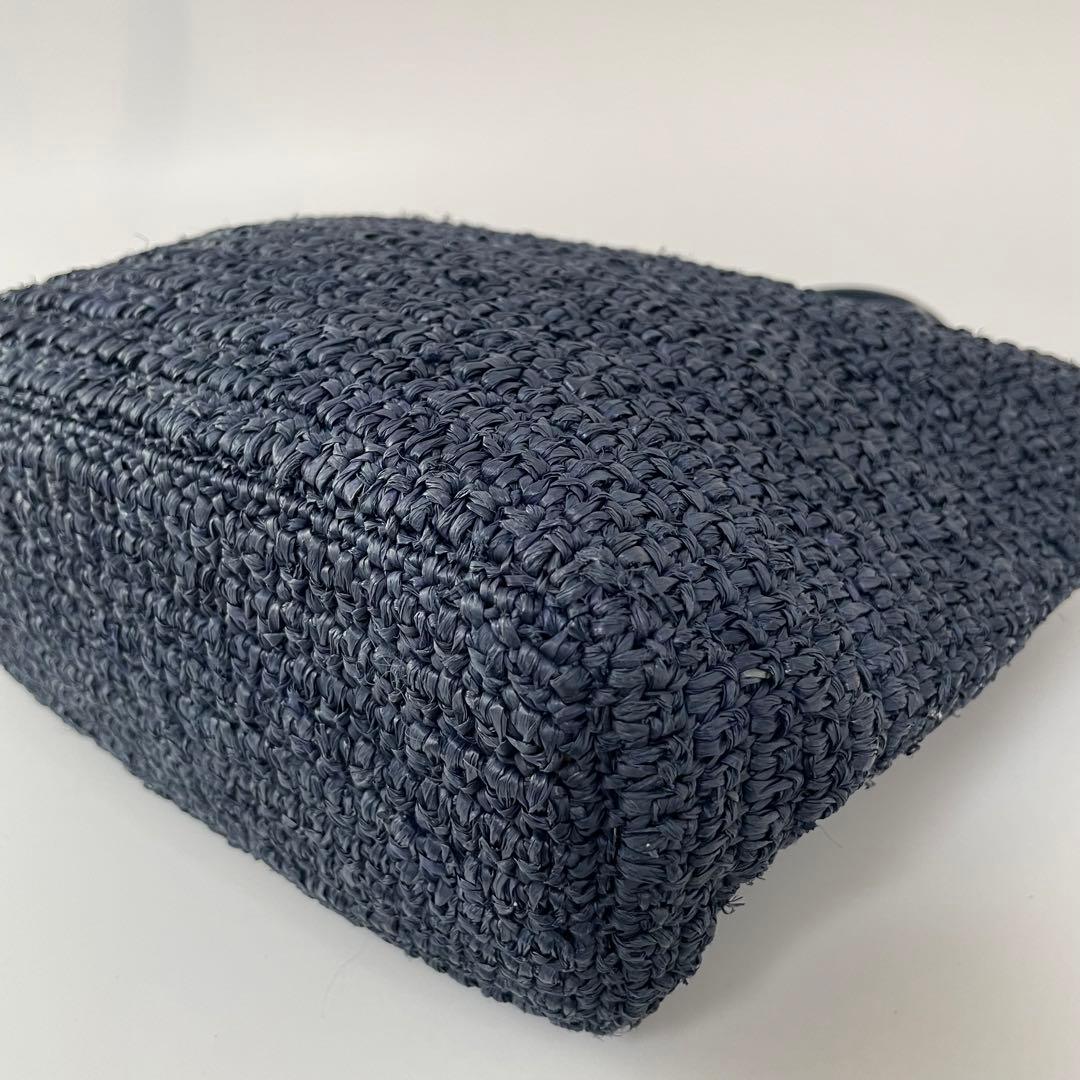 【美品】ヘレンカミンスキー　かごバック　ハンドバッグ　ネイビー