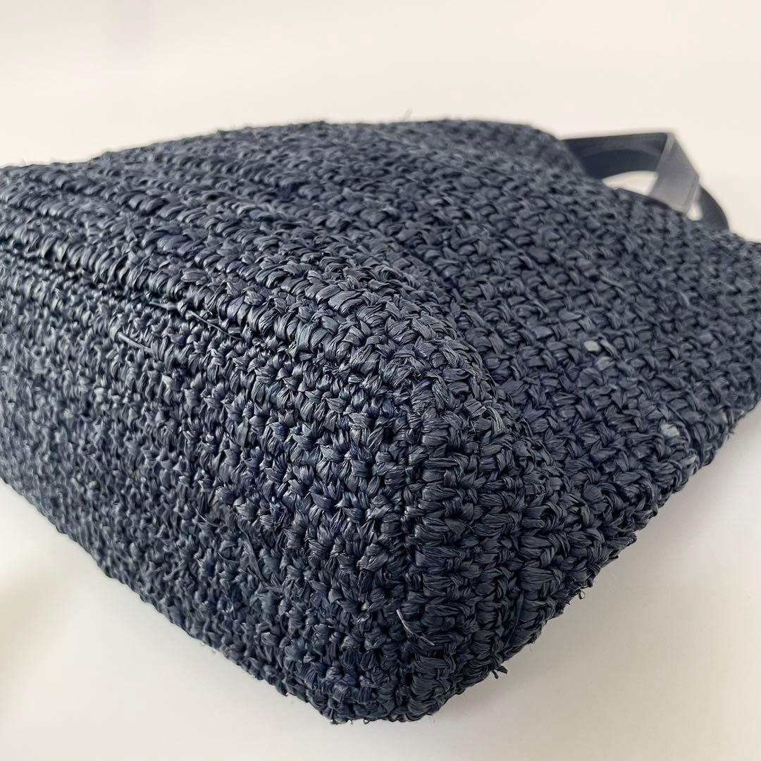 【美品】ヘレンカミンスキー　かごバック　ハンドバッグ　ネイビー