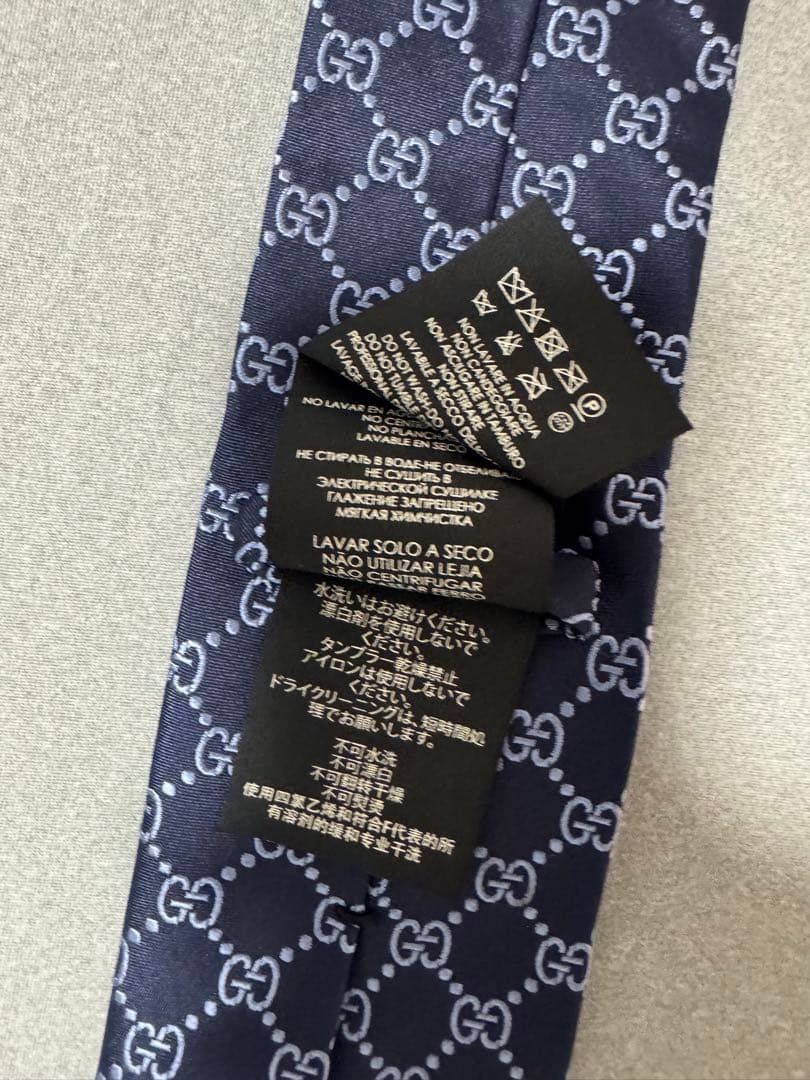 GUCCI ネイビー GGパターン ネクタイ