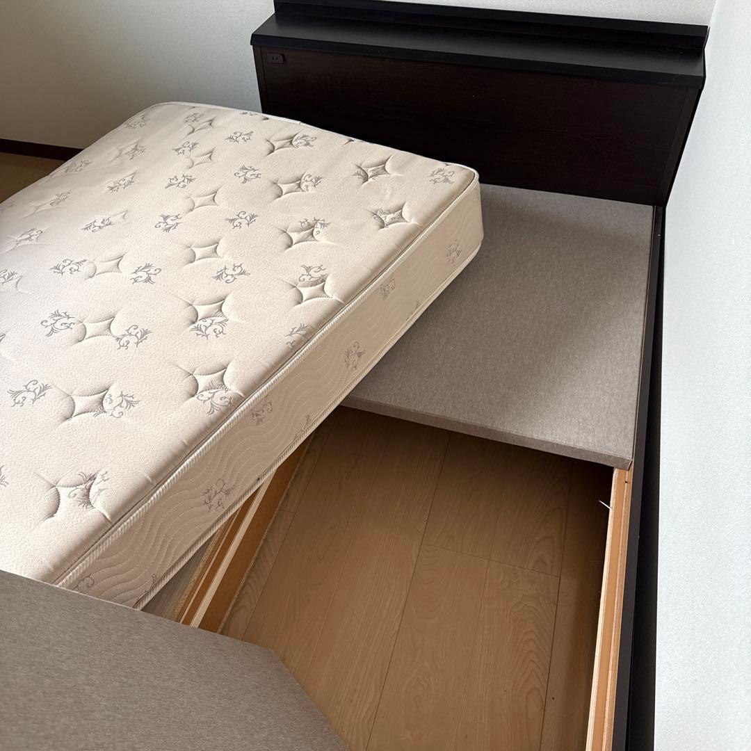 FranceBed セミダブルベッド 引き出し付き