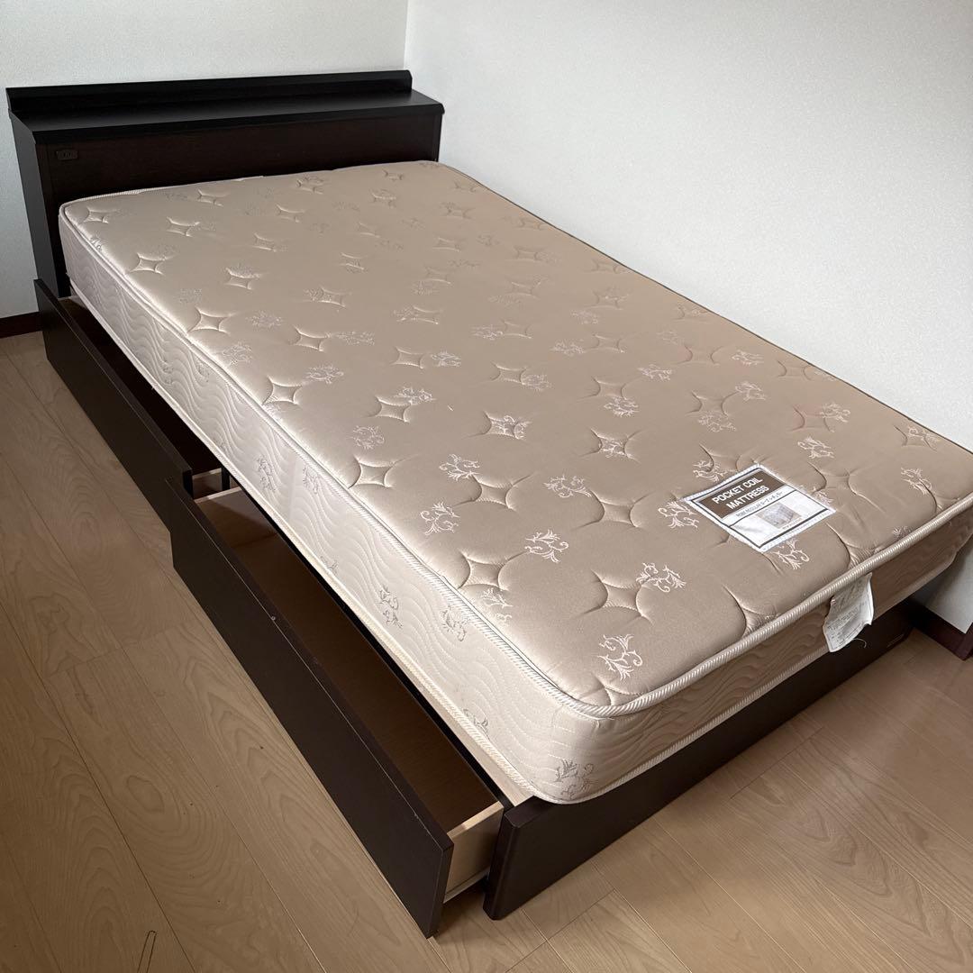 FranceBed セミダブルベッド 引き出し付き