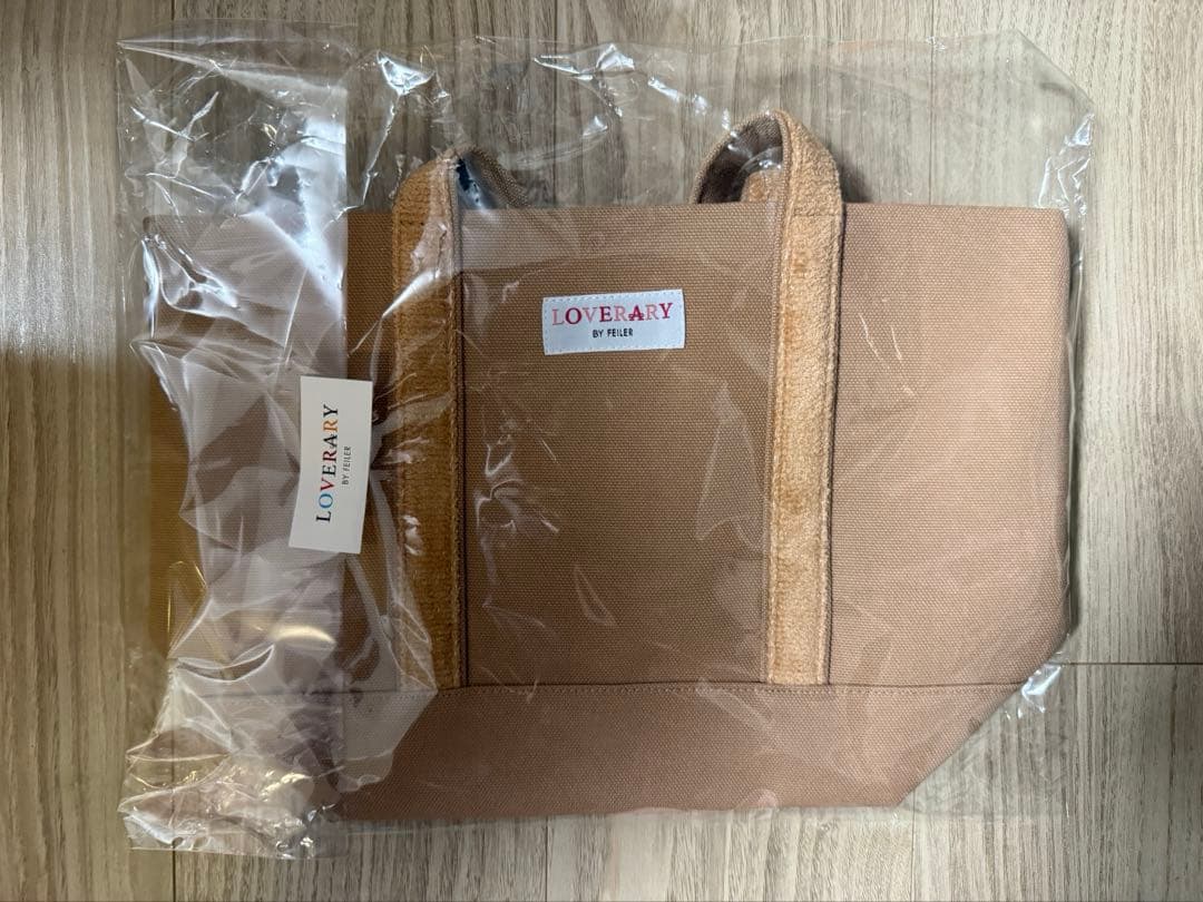 LOVERARY BY FEILERオールドテディワッペントートバッグベージュ