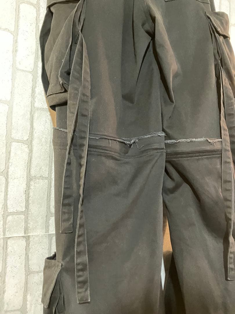 【GRANCY】ジップデザイン カーゴパンツ 黒S 完売品