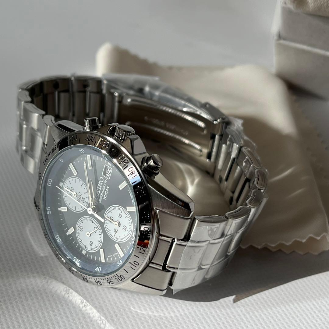 新品 未使用 SEIKO 腕時計 逆輸入 SND365PC ダークブルー メンズ
