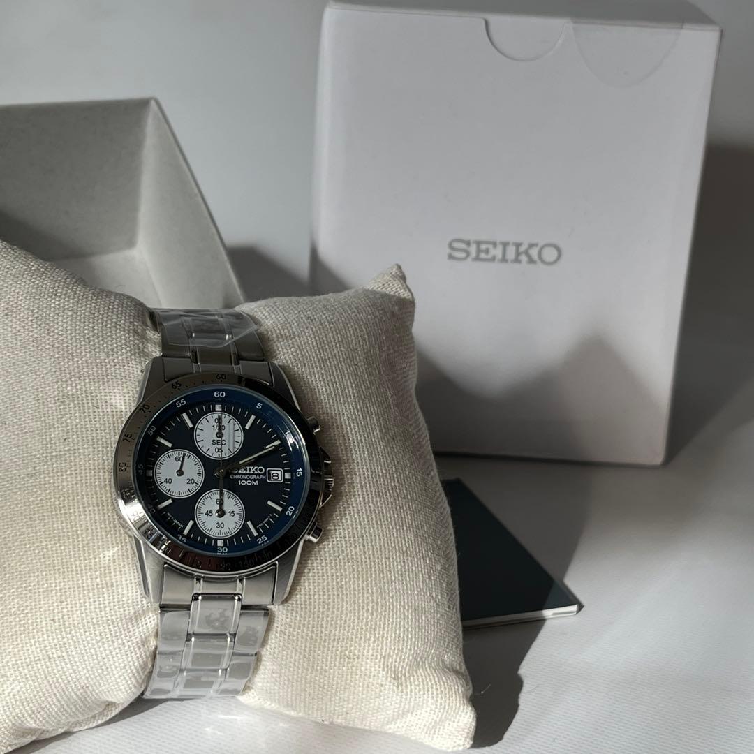 新品 未使用 SEIKO 腕時計 逆輸入 SND365PC ダークブルー メンズ