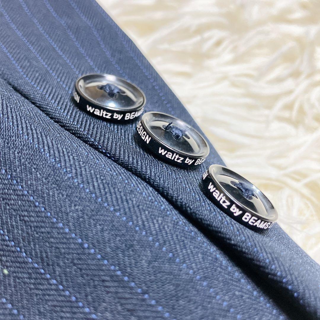 ビームス　男の子　フォーマル　セットアップ　紺色　ストライプ　110 5〜6才