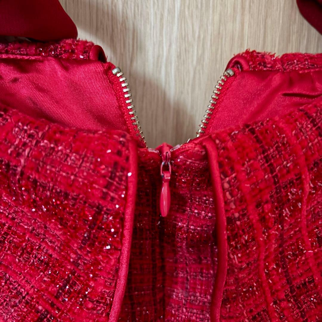 an ♡ キャバドレス ラメツイード Aライン