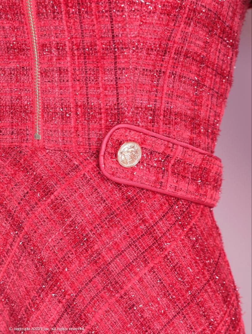 an ♡ キャバドレス ラメツイード Aライン