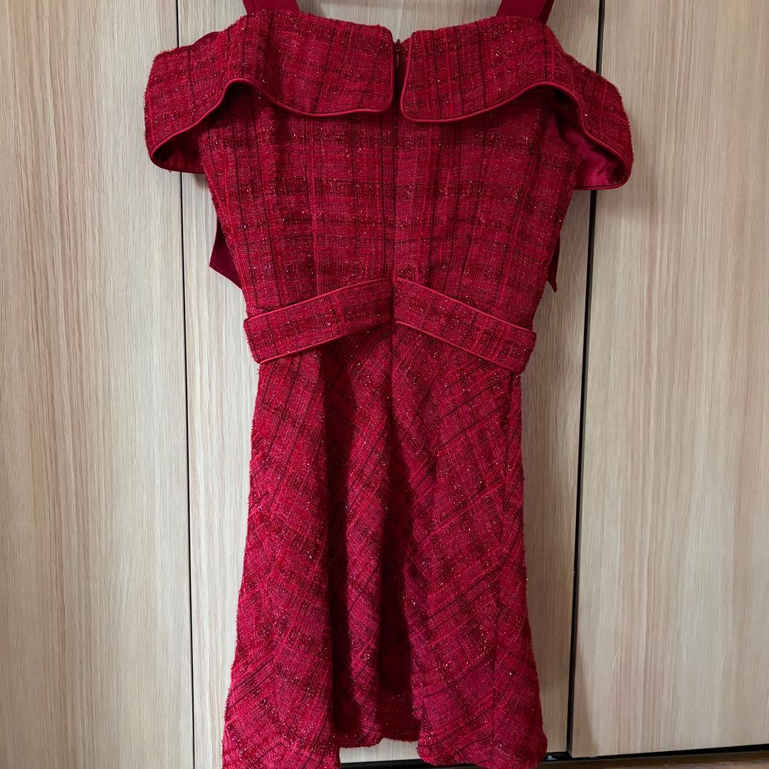 an ♡ キャバドレス ラメツイード Aライン