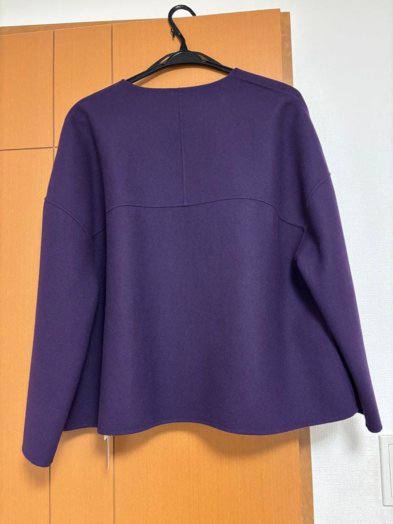 アドーア　ライトリバーノーカラージャケット 未使用タグ付き