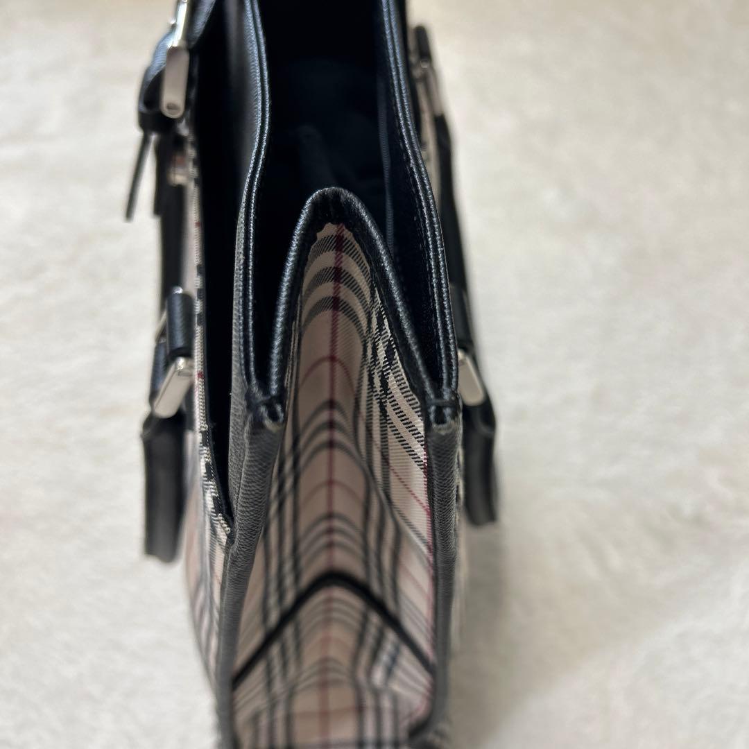 バーバリー ノバチェック 型押し トートバッグ ハンドバッグ レディース