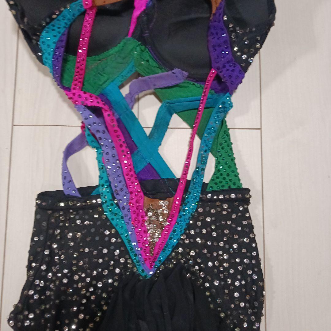 お値下げ❗社交ダンス　ラテン　インパクト　 カラフルストーンドレス　S~M