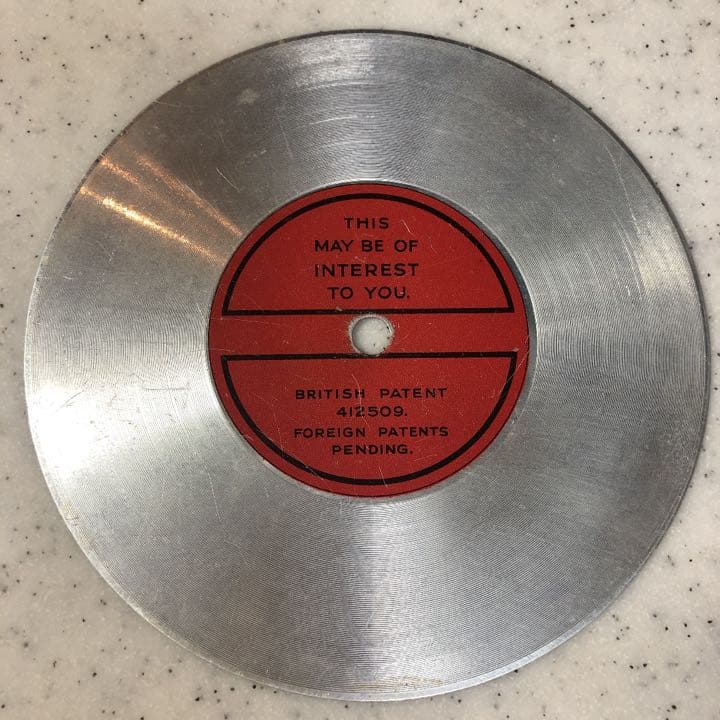 貴重!!!! 世界最小金属製 5インチ SPレコード