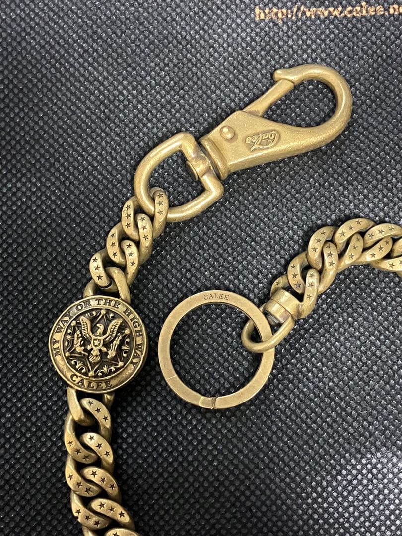 CALEE ウォレットチェーン ブラス