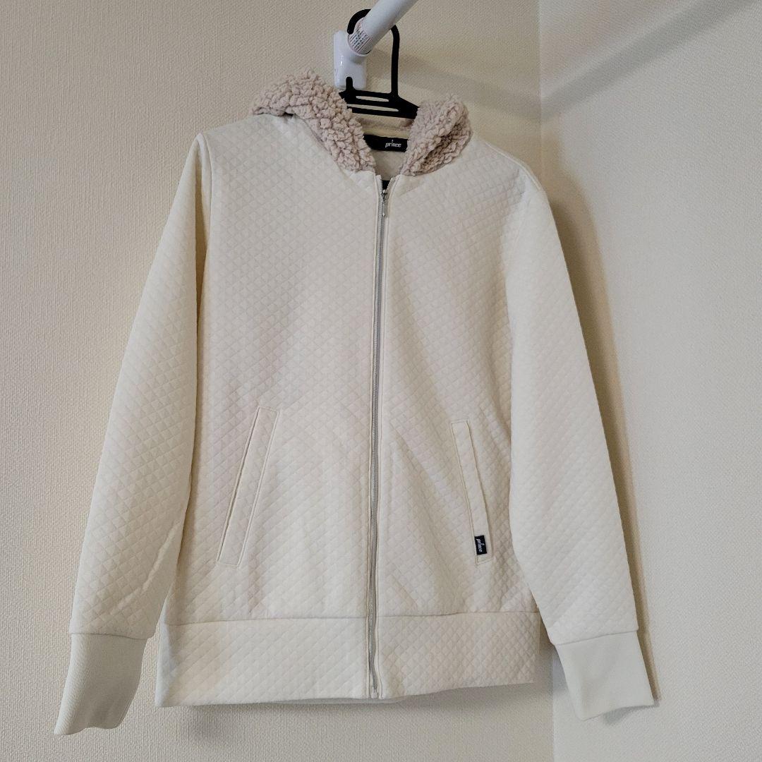 入手困難 美品 プリンス アイボリー キルティングパーカー フリースフード付き