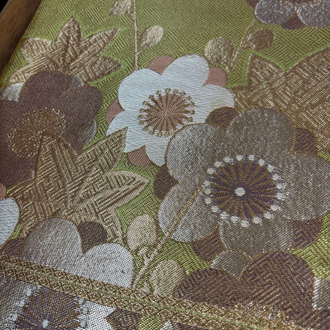 ZY-786 袋帯 四季折々 紗綾形 地模様 芯なし 高級 名品