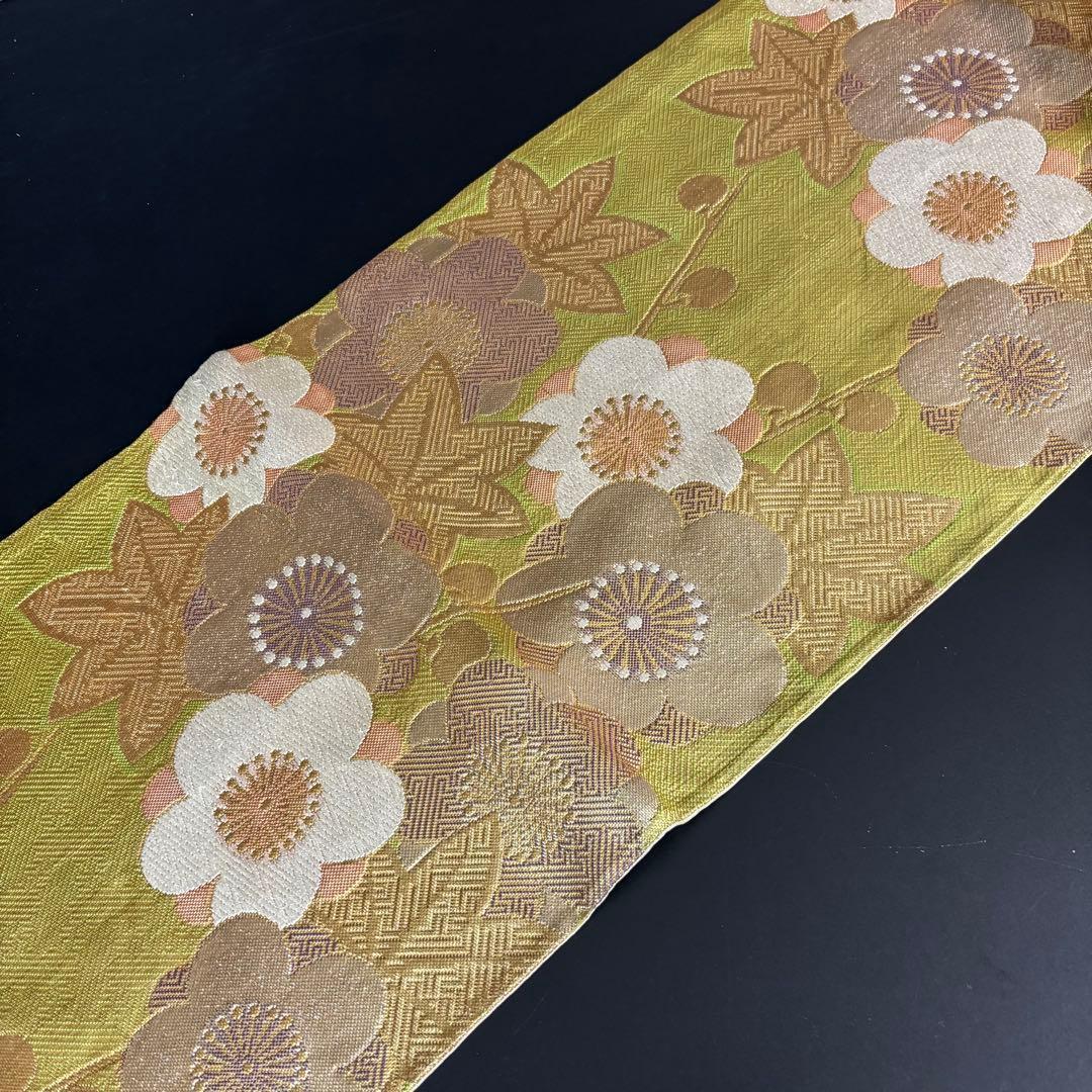 ZY-786 袋帯 四季折々 紗綾形 地模様 芯なし 高級 名品