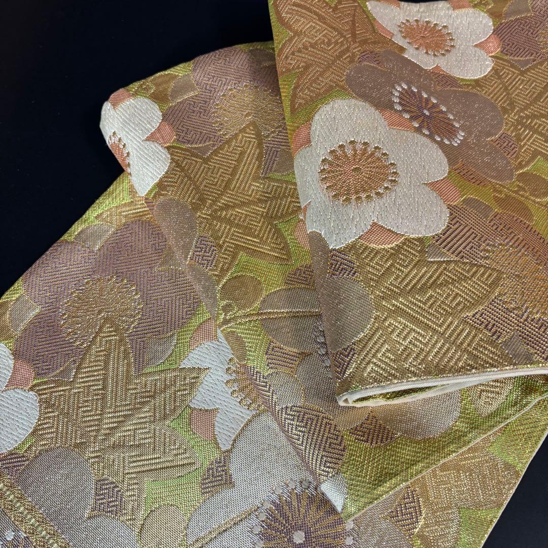 ZY-786 袋帯 四季折々 紗綾形 地模様 芯なし 高級 名品