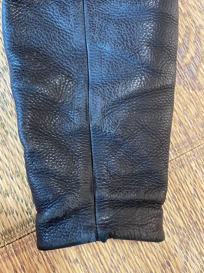 クシタニ製革ジャン　牛革　サイズLL ブラック　日本製