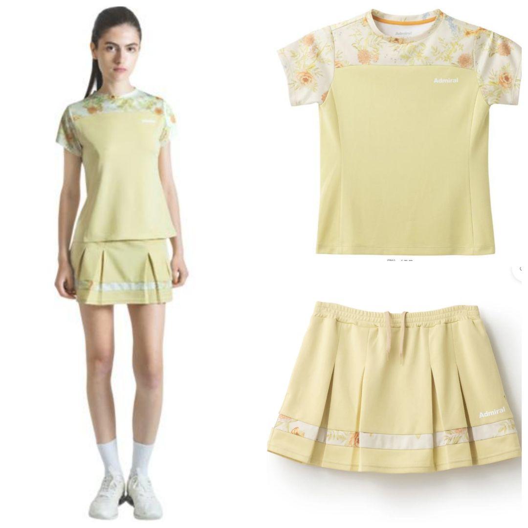 アドミラル◆バッグスリットフラワーTEE＆スコート◆セットアップ/サイズLL