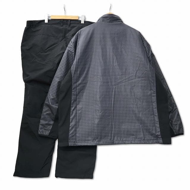 ミズノ ゴルフ 大きいサイズ ブレスサーモ 千鳥柄 中わた ジャケット パンツ
