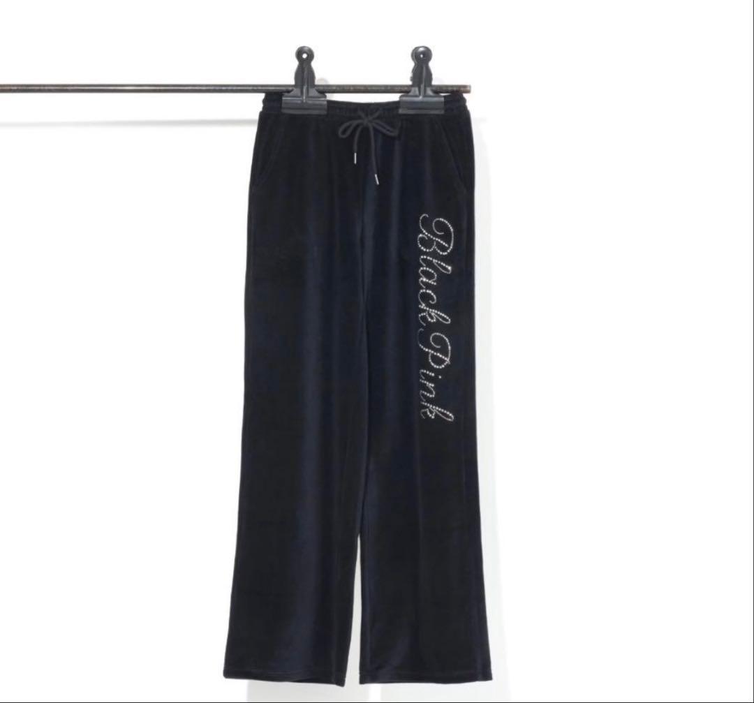 【会場限定品】BLACKPINK ベロアパンツ Mサイズ BLACK