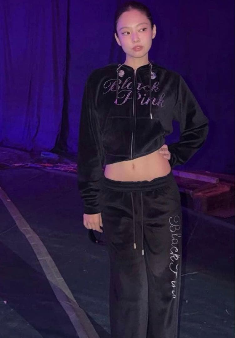 【会場限定品】BLACKPINK ベロアパンツ Mサイズ BLACK