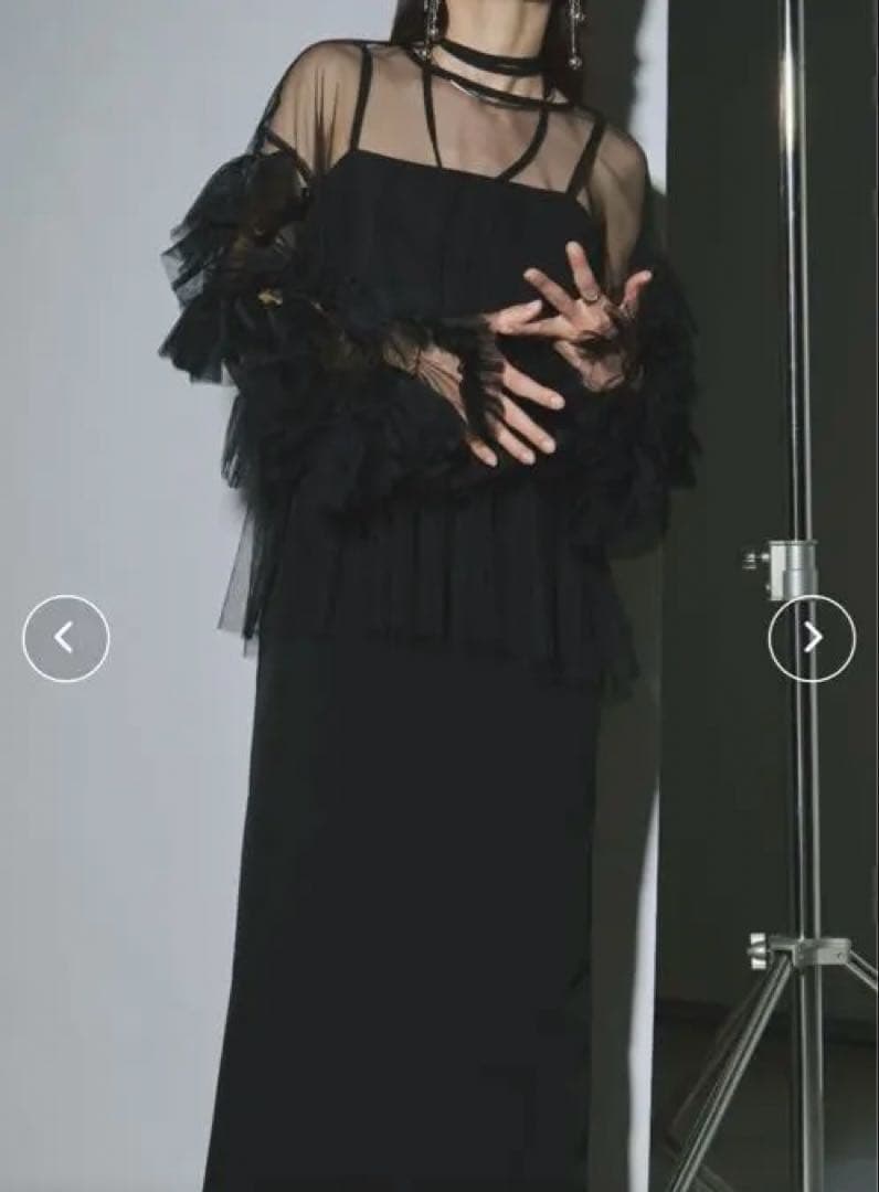 Elegant volume sleeves　セットキャミドレス