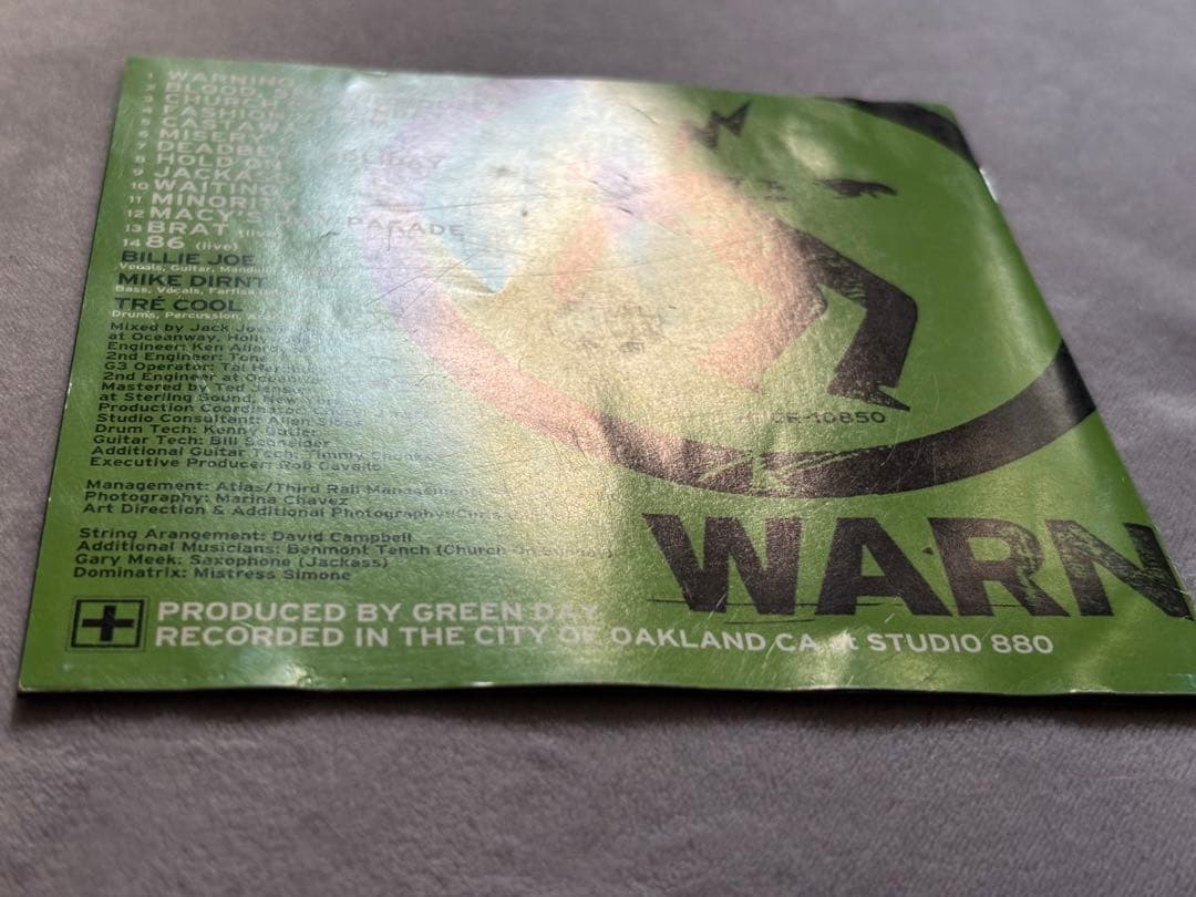 レアGREEN DAY 直筆サインCDWARNING グリーンデイパンクpunk