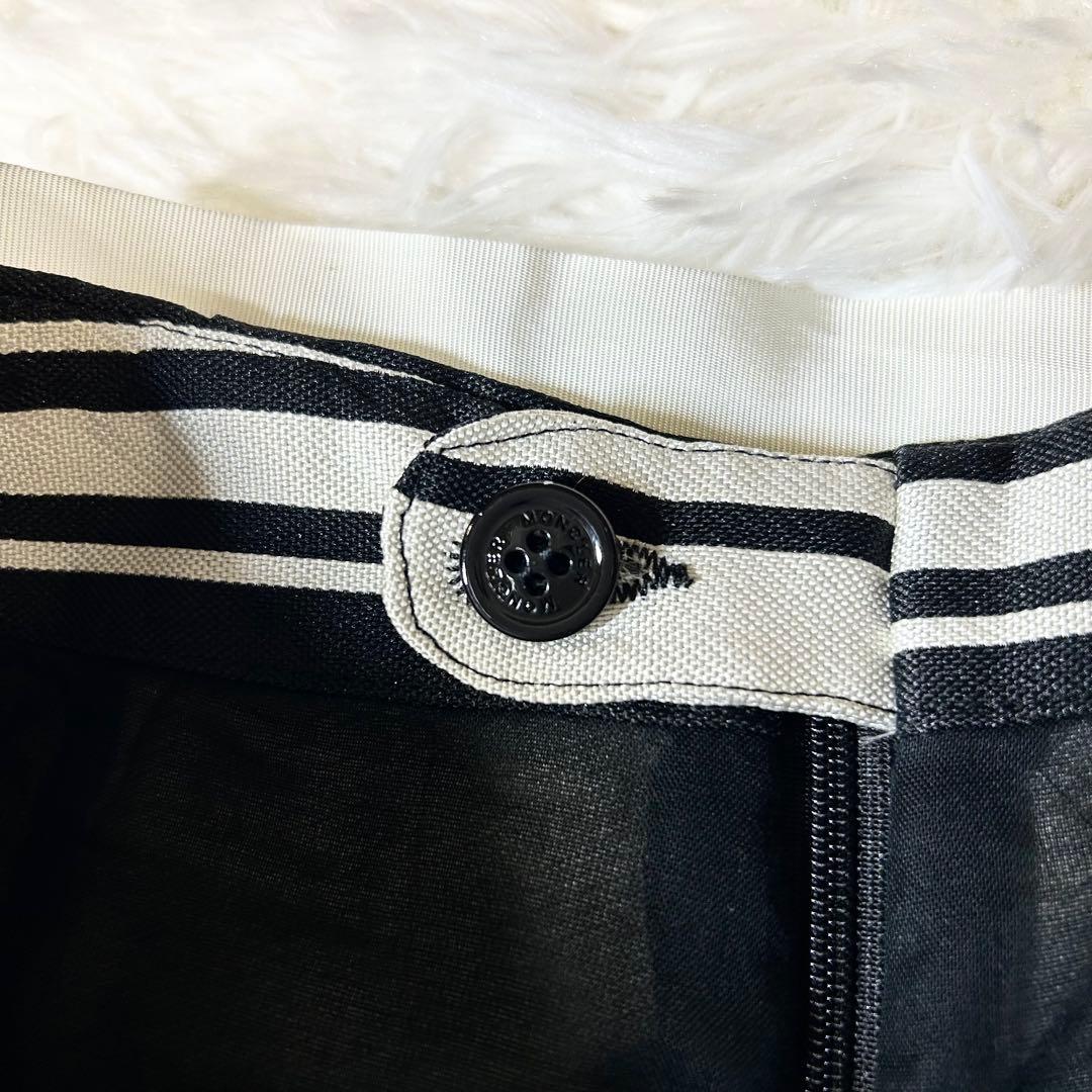 新品タグ付✨️モンクレール ショートパンツ ストライプ リボン 黒 白 40