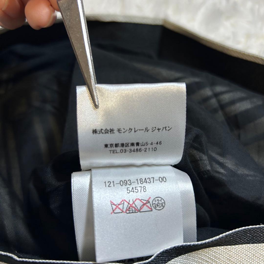 新品タグ付✨️モンクレール ショートパンツ ストライプ リボン 黒 白 40