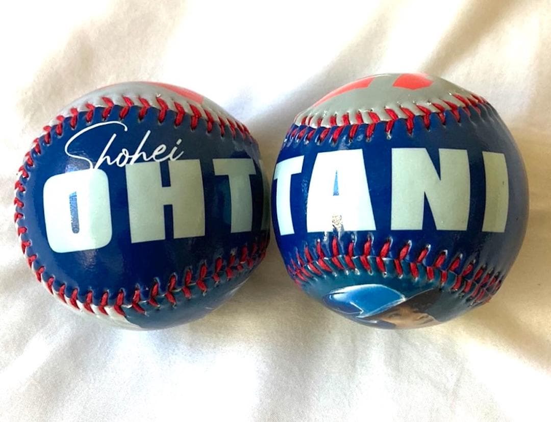 大谷翔平 ドジャース バブルヘッド人形 デコピン 本人画像付 ボール セット
