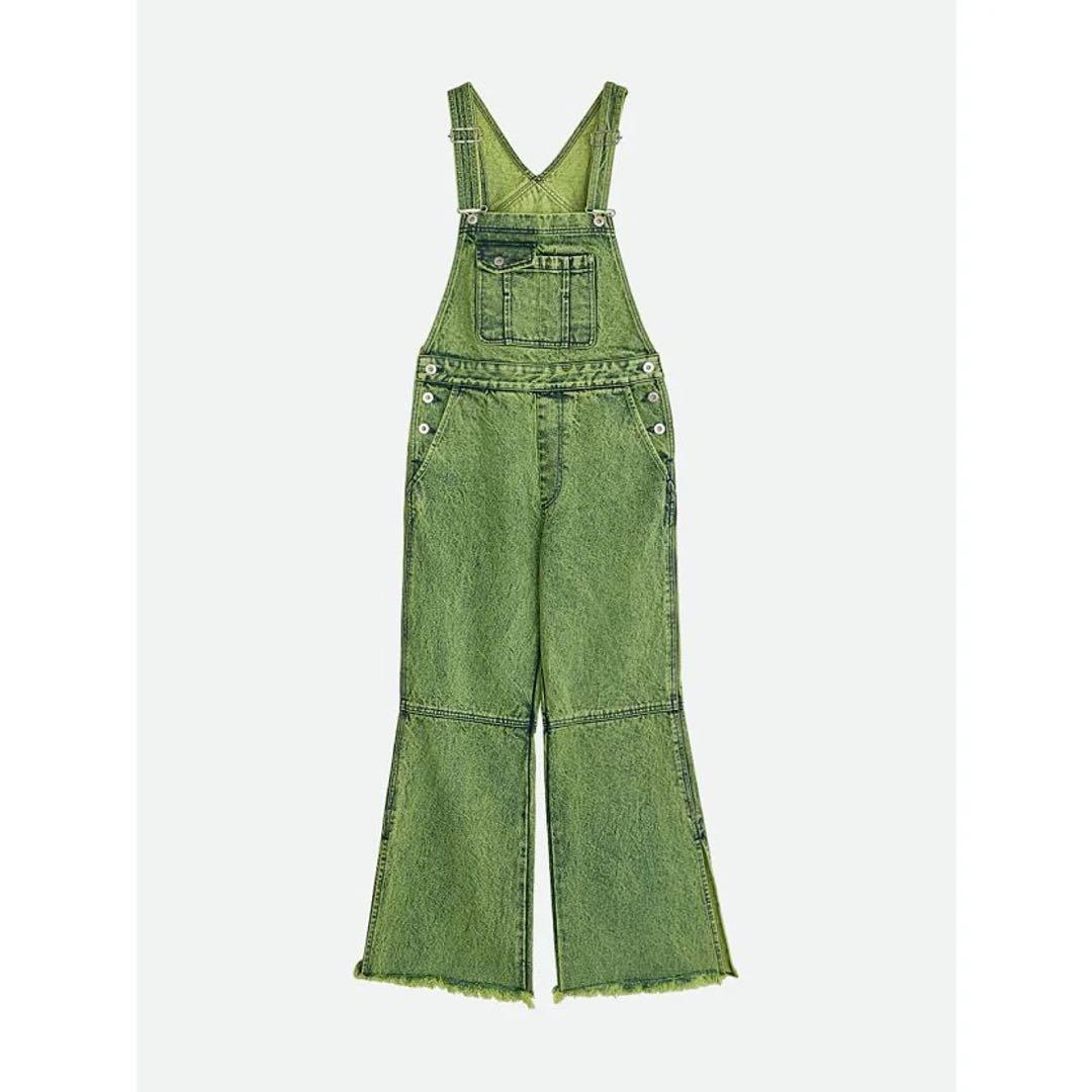 NOUNLESS VINTAGE LIKE DENIM OVERALL グリーン