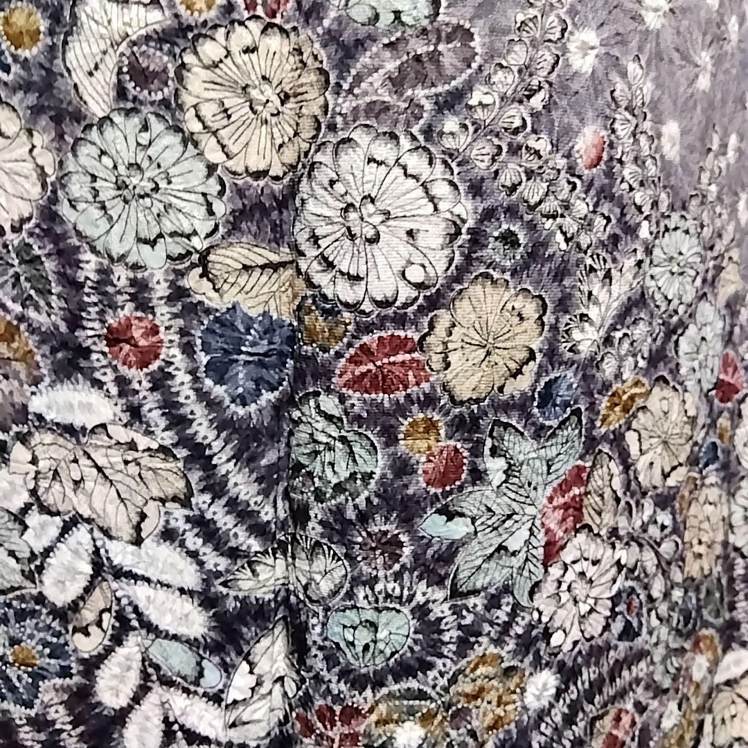 辻ヶ花 付下げ セット グレー 灰色 絞り 辻が花 セット 袋帯 辻ケ花