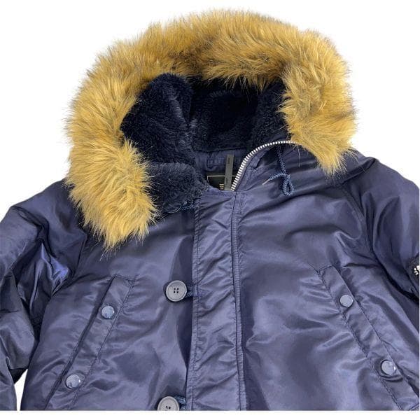 【美品】ALPHA N-3B フライトジャケット ネイビー M ミリタリーコート