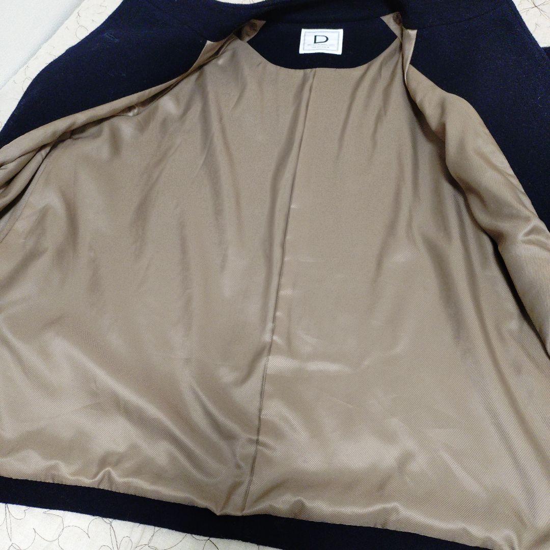 美品　Ｄ クラスカ　コート　 ネイビー