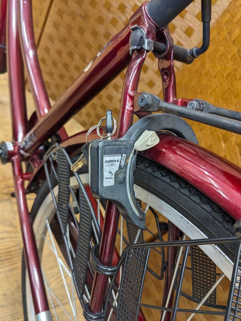 U093 普通自転車　26インチ　レッド　シンプル　お手頃価格