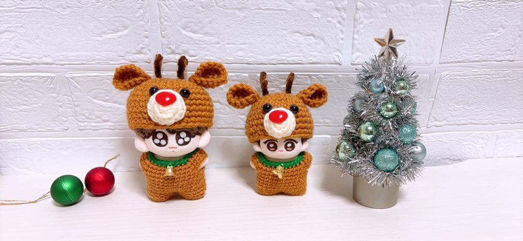専用です♡ 10cm ぬいぐるみ用　サンタ＆トナカイ