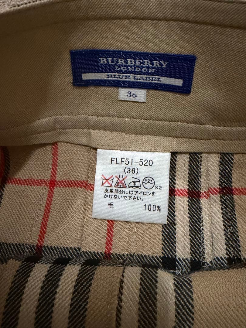 BURBERRYバーバリー　ミニスカート　巻きスカート　ベルトプリーツ