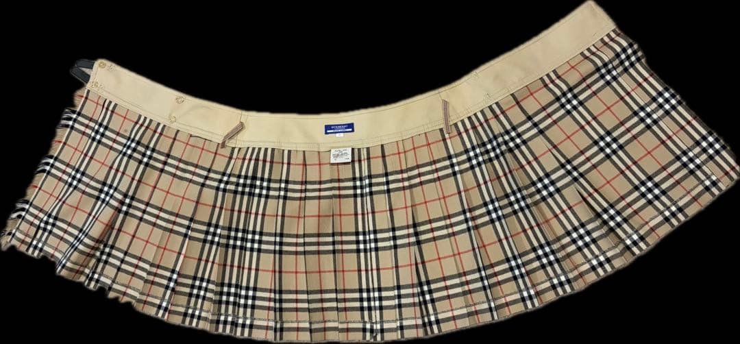 BURBERRYバーバリー　ミニスカート　巻きスカート　ベルトプリーツ