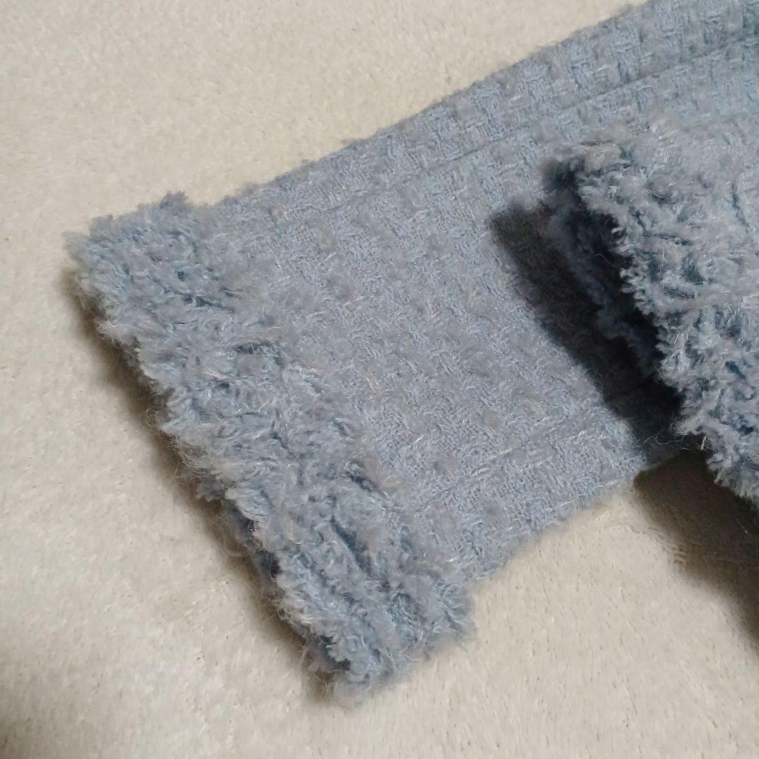 René　ルネ　ツイードノーカラージャケット　モヘヤ混　ウール　36　日本製