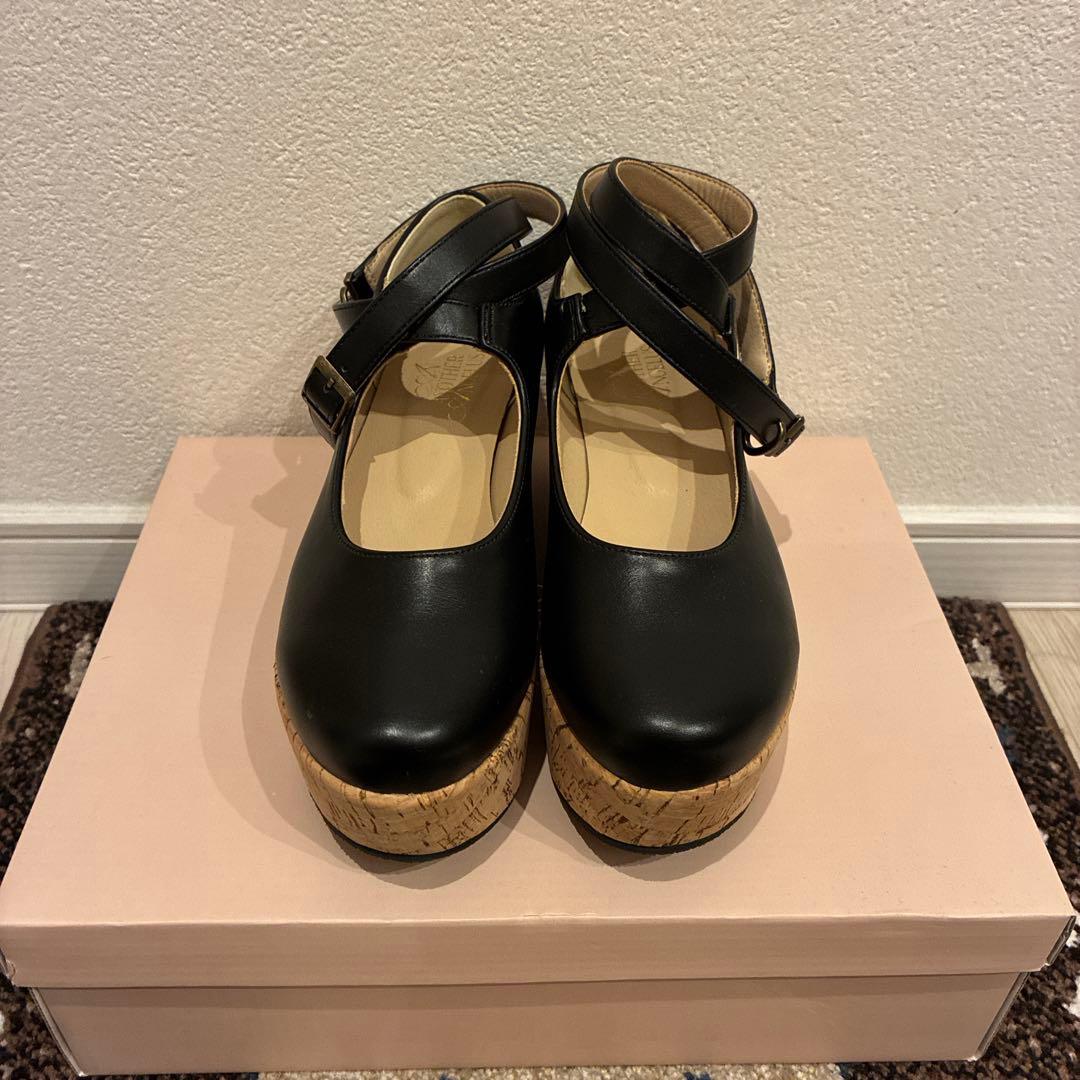 アナザーアンジェラス クロス ストラップ 厚底 パンプス 二足セット