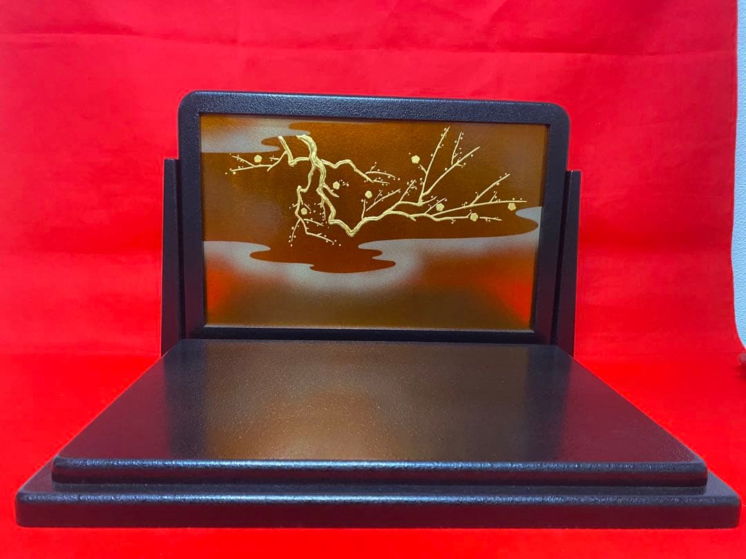 雛人形　草園作　木目込人形　親王飾り・サイズ間口約４７×奥行約３５×高さ約３２㎝