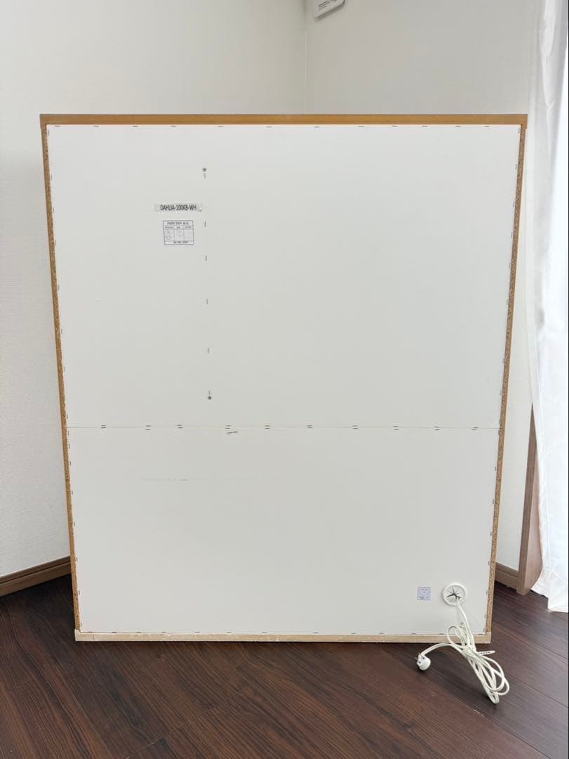 ホワイト食器棚 ガラス扉 引き出し付き